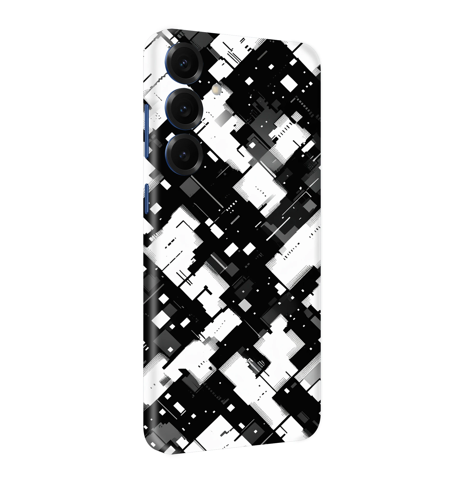 Samsung S25 Kaplama Siyah Beyaz Pixel