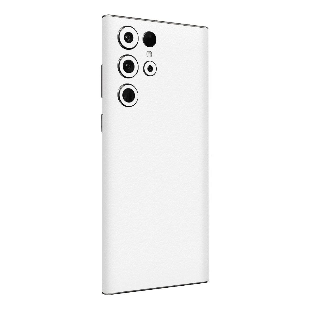 Samsung S22 Ultra Kaplama Dokulu Beyaz