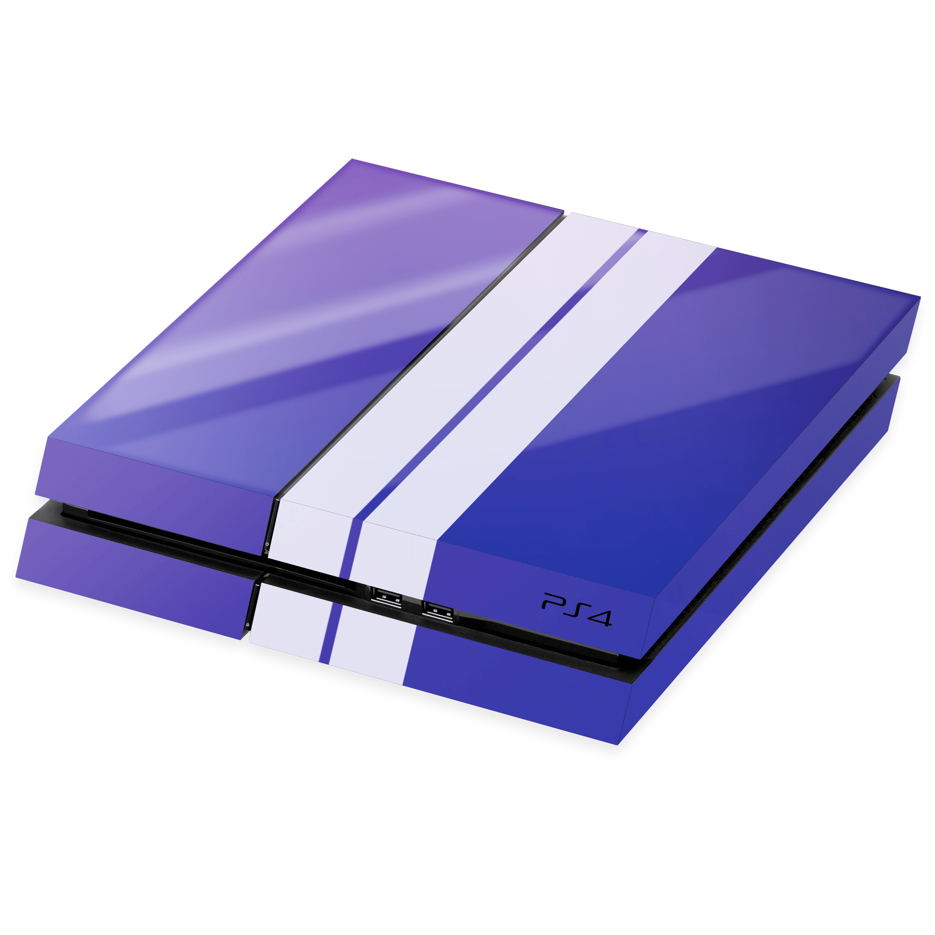 PlayStation 4 Kaplama Elektrik Mavisi Çift Beyaz Şerit