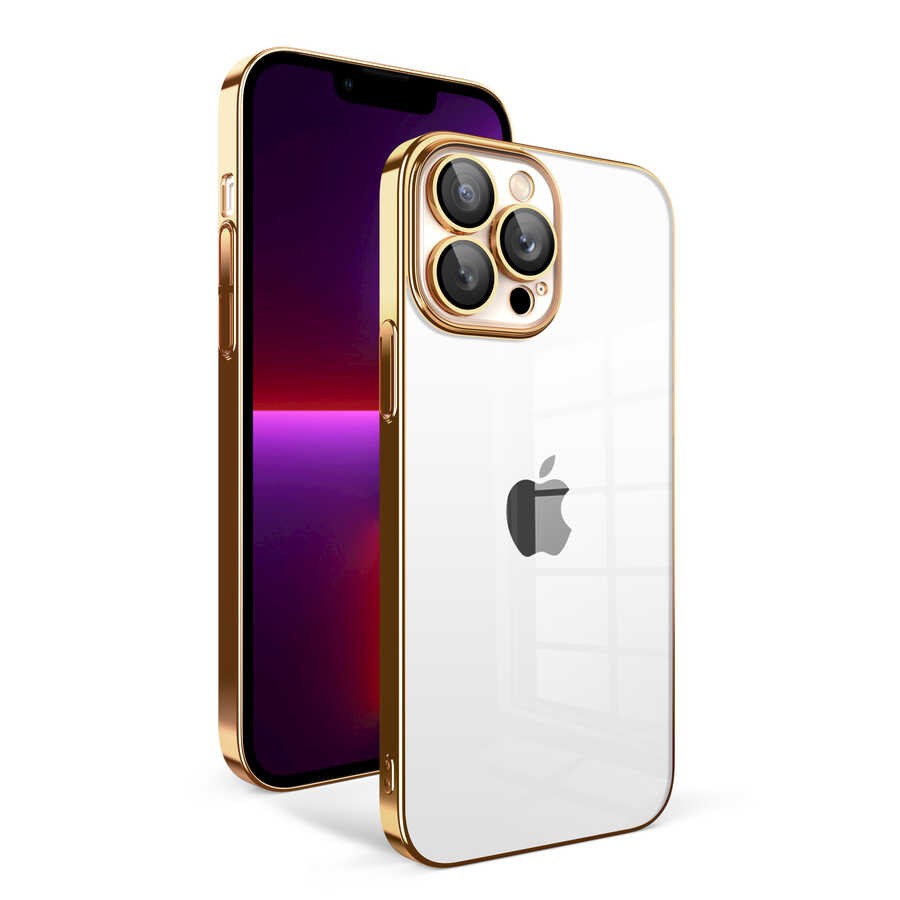 iPhone 13 Pro Kılıf Kamera Korumalı Renkli Çerçeveli Garaj