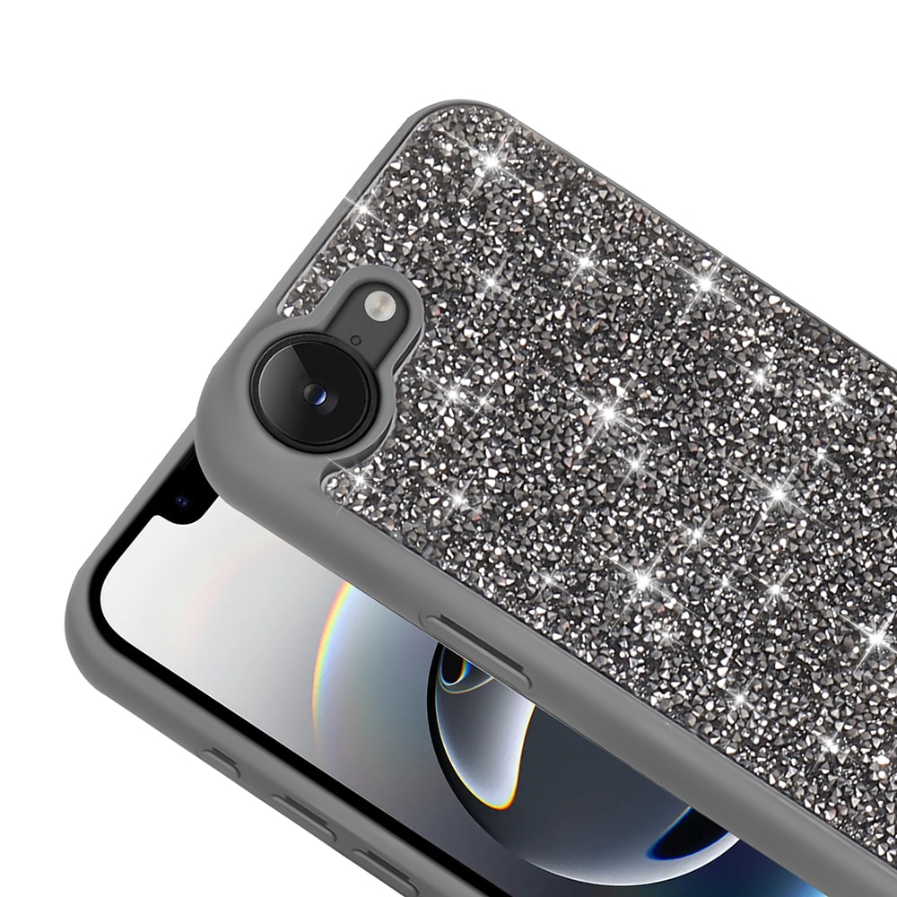 iPhone 16E Kılıf Parlak Taşlı Tasarım Pırlanta