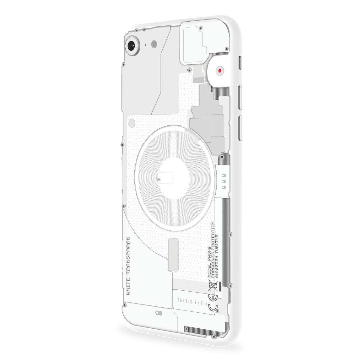iPhone SE 2020 / 2022 Kaplama Beyaz Transparan