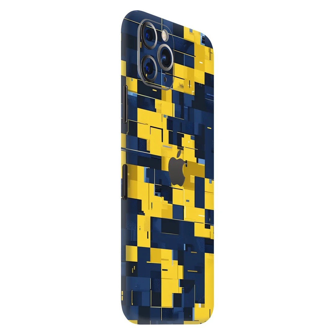 Sarı Lacivert Pixel