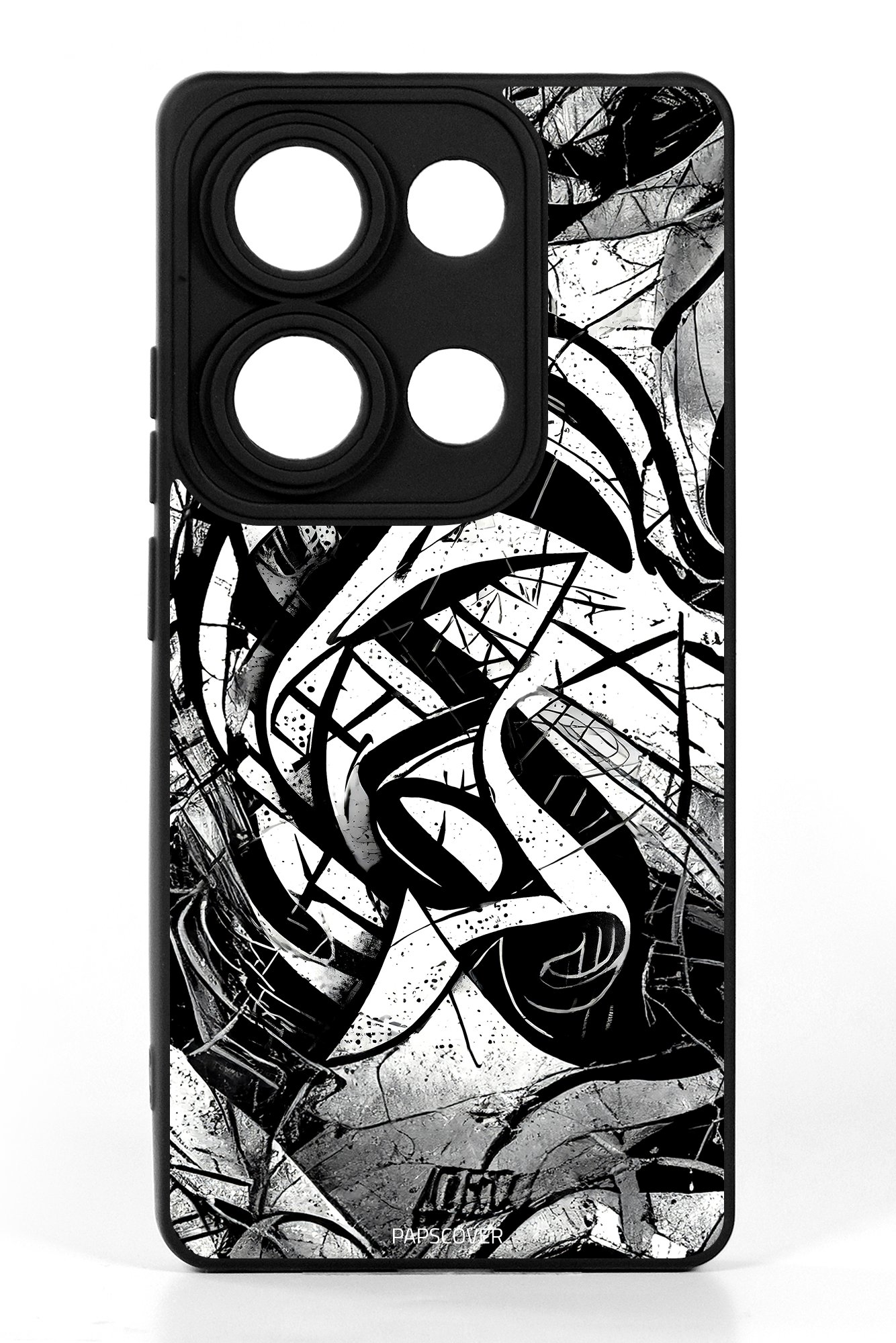 Redmi Note 13 Pro 4G Silikon Kılıf Monochrome Grafiti