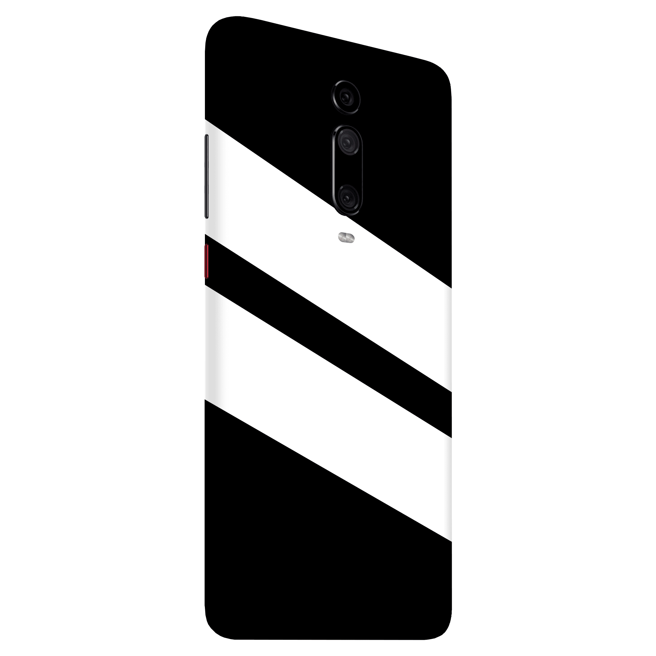 Xiaomi Mi 9t Kaplama Siyah Beyaz Şerit