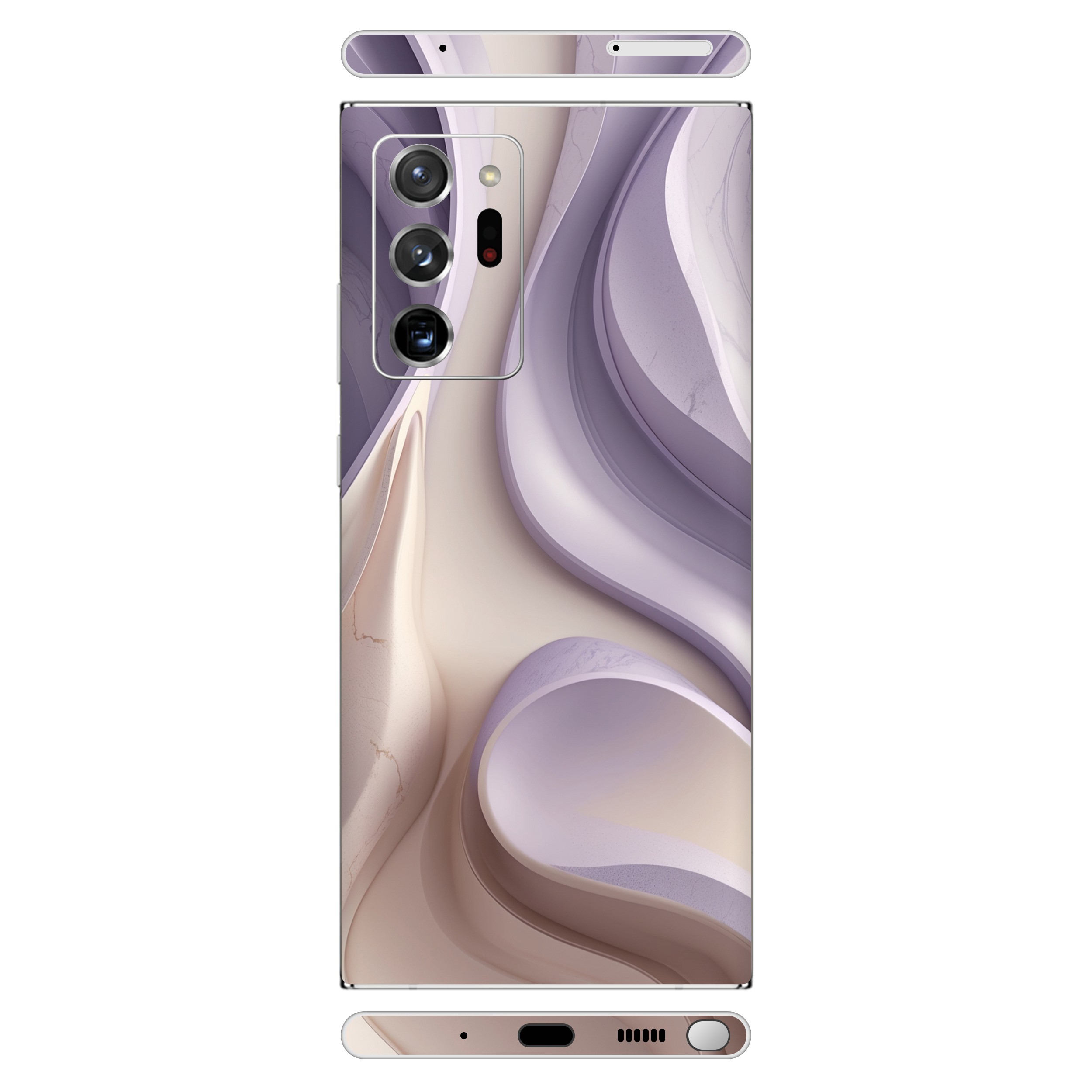 Samsung Note 20 Ultra Kaplama Lavanta Mermer