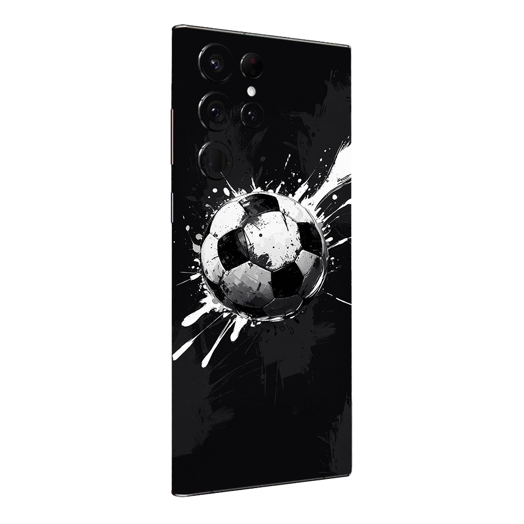 Samsung S22 Ultra Kaplama Siyah Beyaz Top