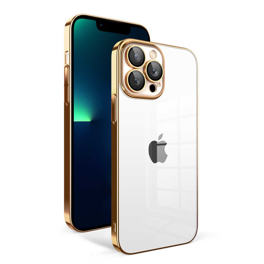 iPhone 13 Pro Max Kılıf Kamera Korumalı Renkli Çerçeveli Garaj