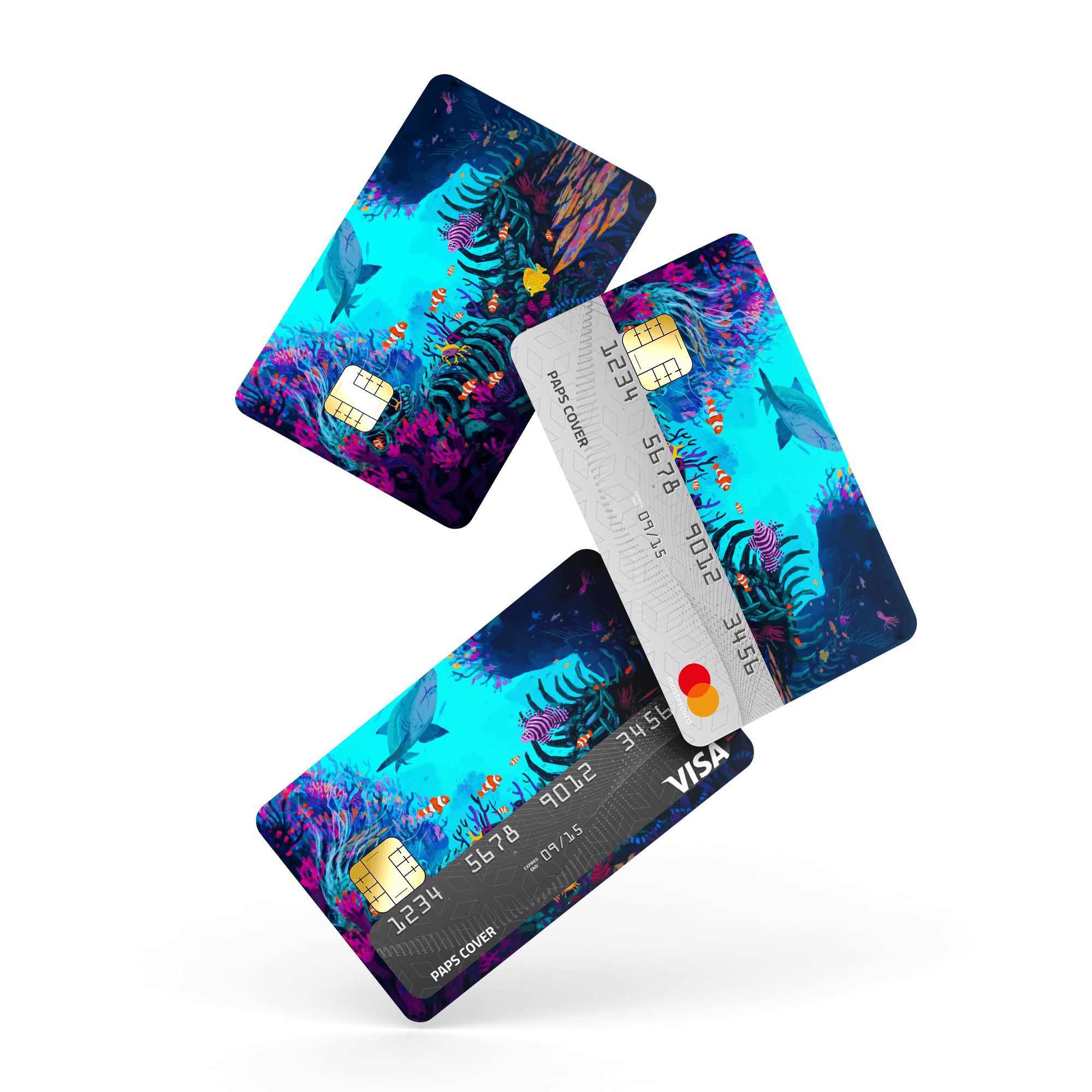 Kredi Kartı Kaplama / Sticker - Deniz Altı Tablosu