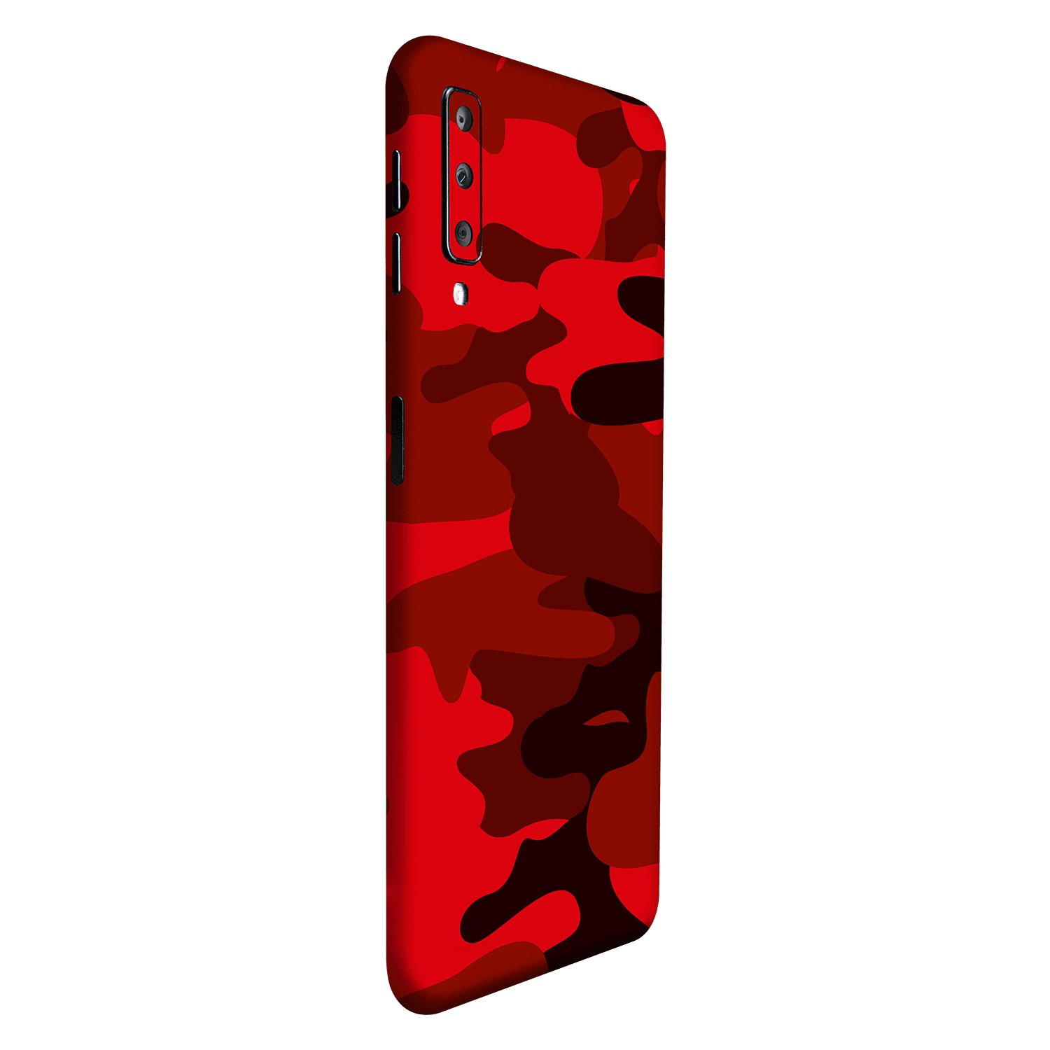 Samsung Galaxy A7 2018 Kaplama - Kırmızı Kamuflaj