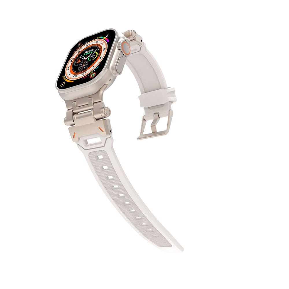 Watch Ultra 49mm KRD-108 Metal Başlıklı Silikon Kordon