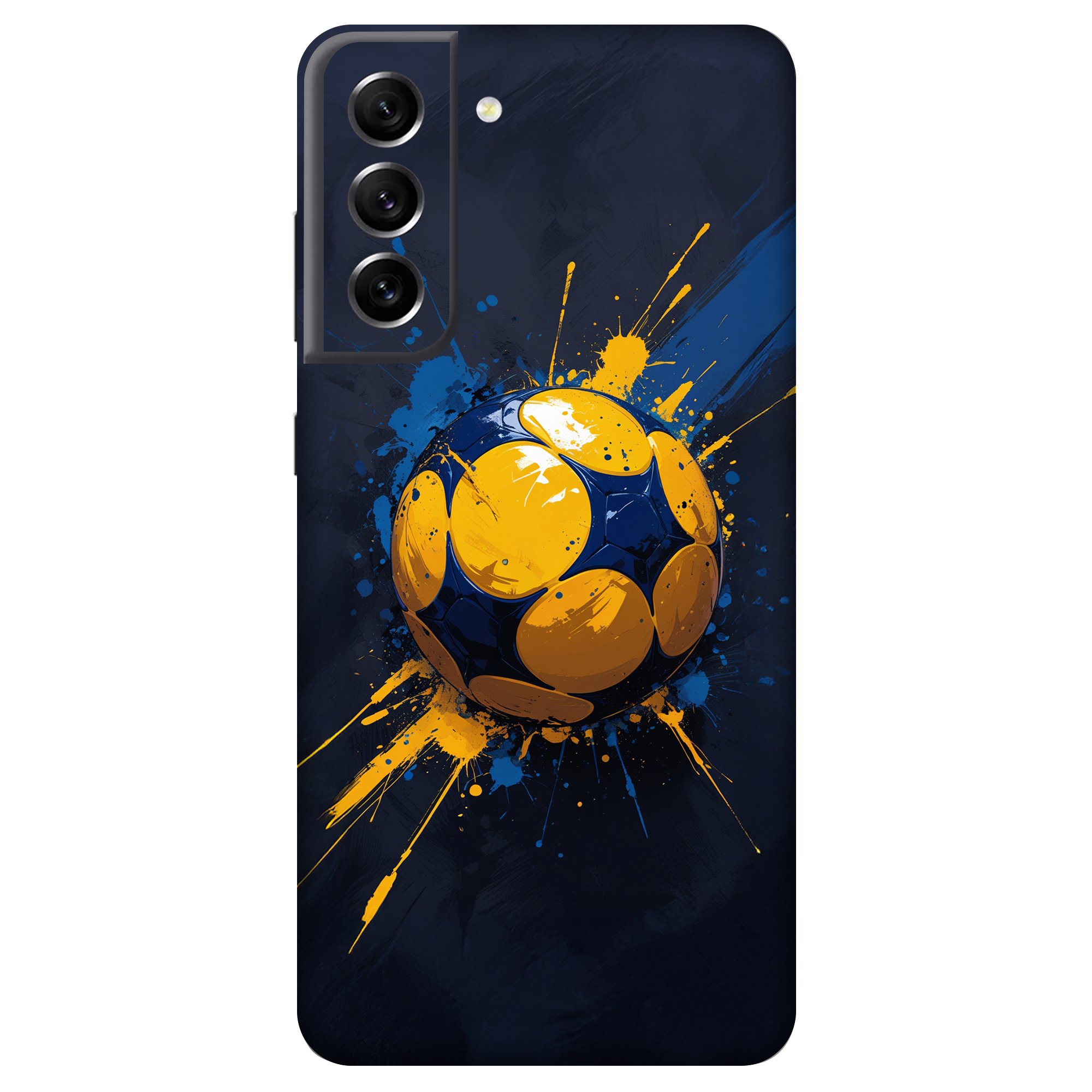 Samsung S21 FE Kaplama Sarı Lacivert Top