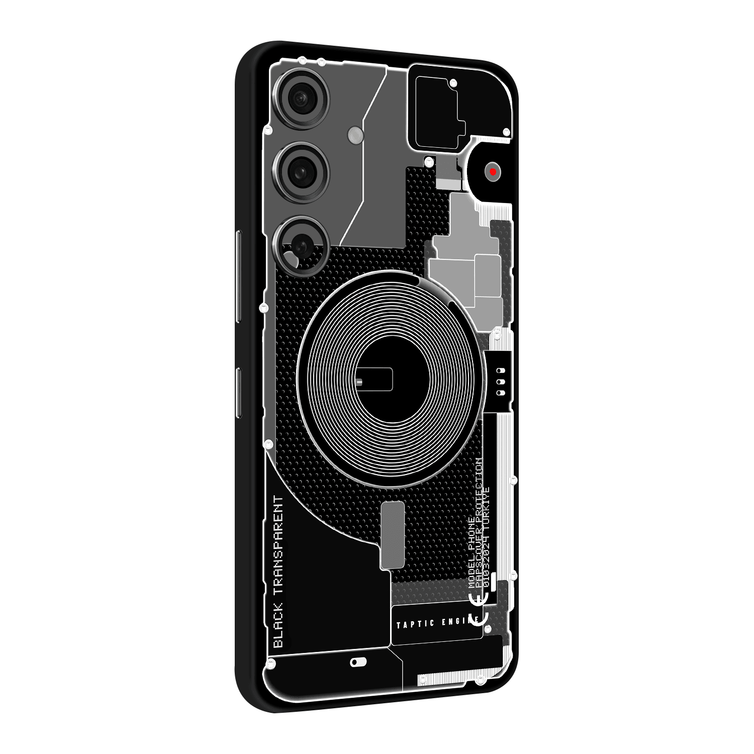 Samsung S25 Plus Kaplama Siyah Transparan