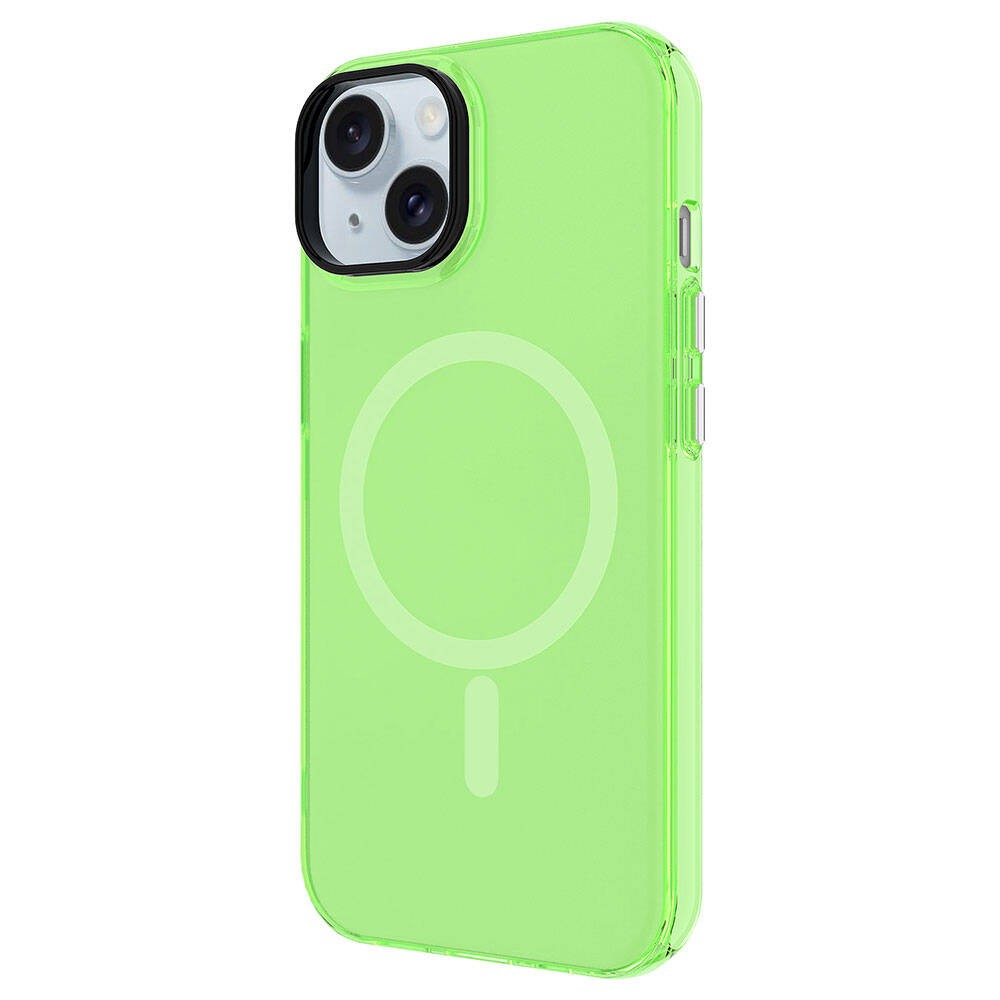 iPhone 15 Plus Kılıf M-safe Şarj Özellikli Buzlu Transparan C-Pro Sert