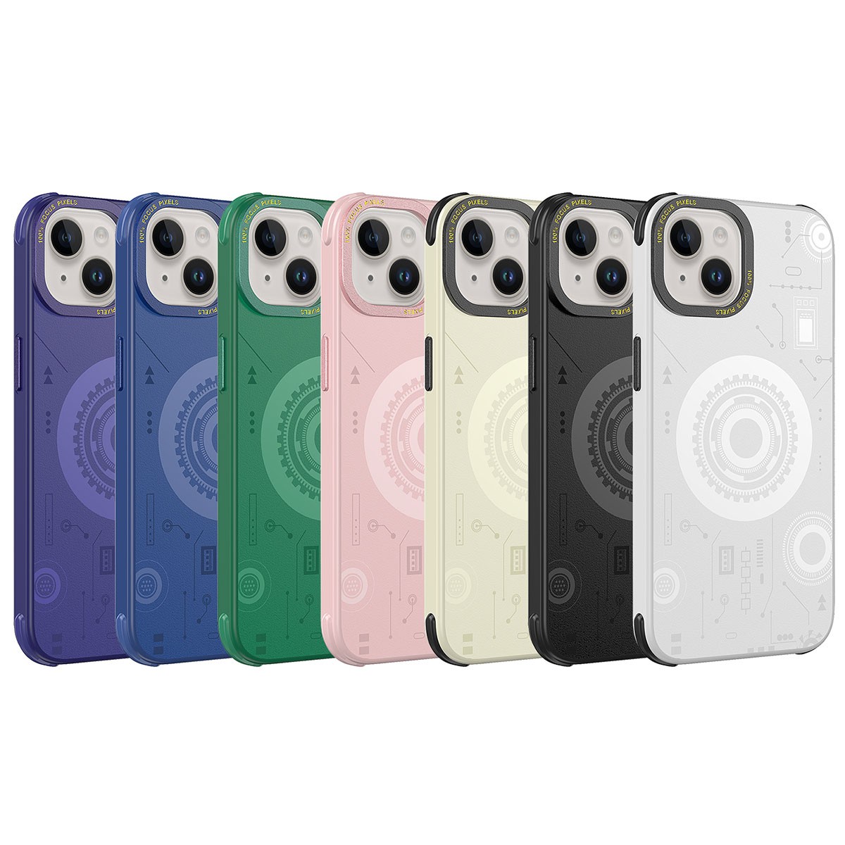 iPhone 13 Kılıf Wireless Şarj Özellikli Desenli Hot