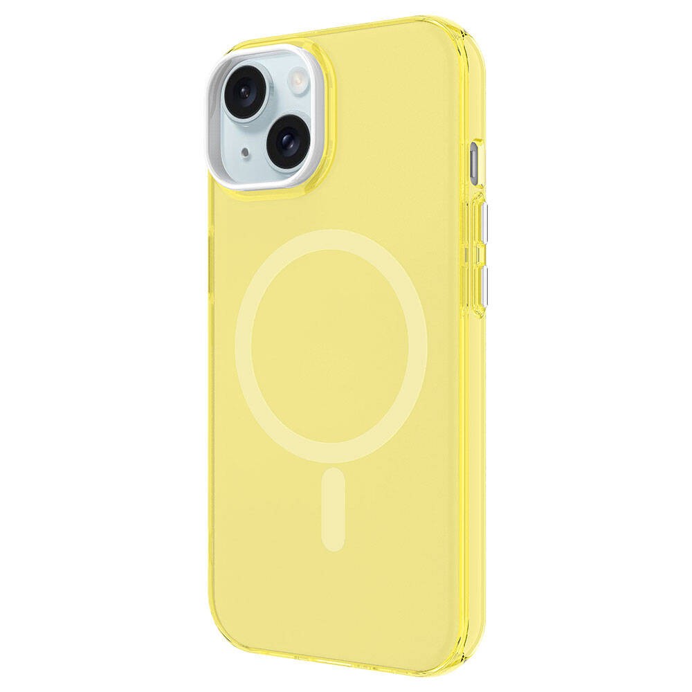 iPhone 15 Plus Kılıf M-safe Şarj Özellikli Buzlu Transparan C-Pro Sert