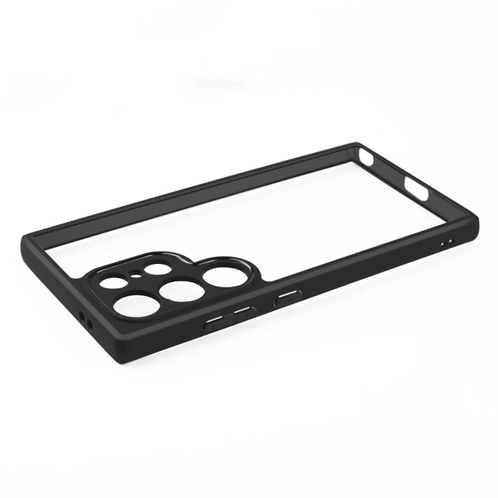 Galaxy S24 Ultra Kılıf Kamera Korumalı Şeffaf Arka Yüzey New Roll