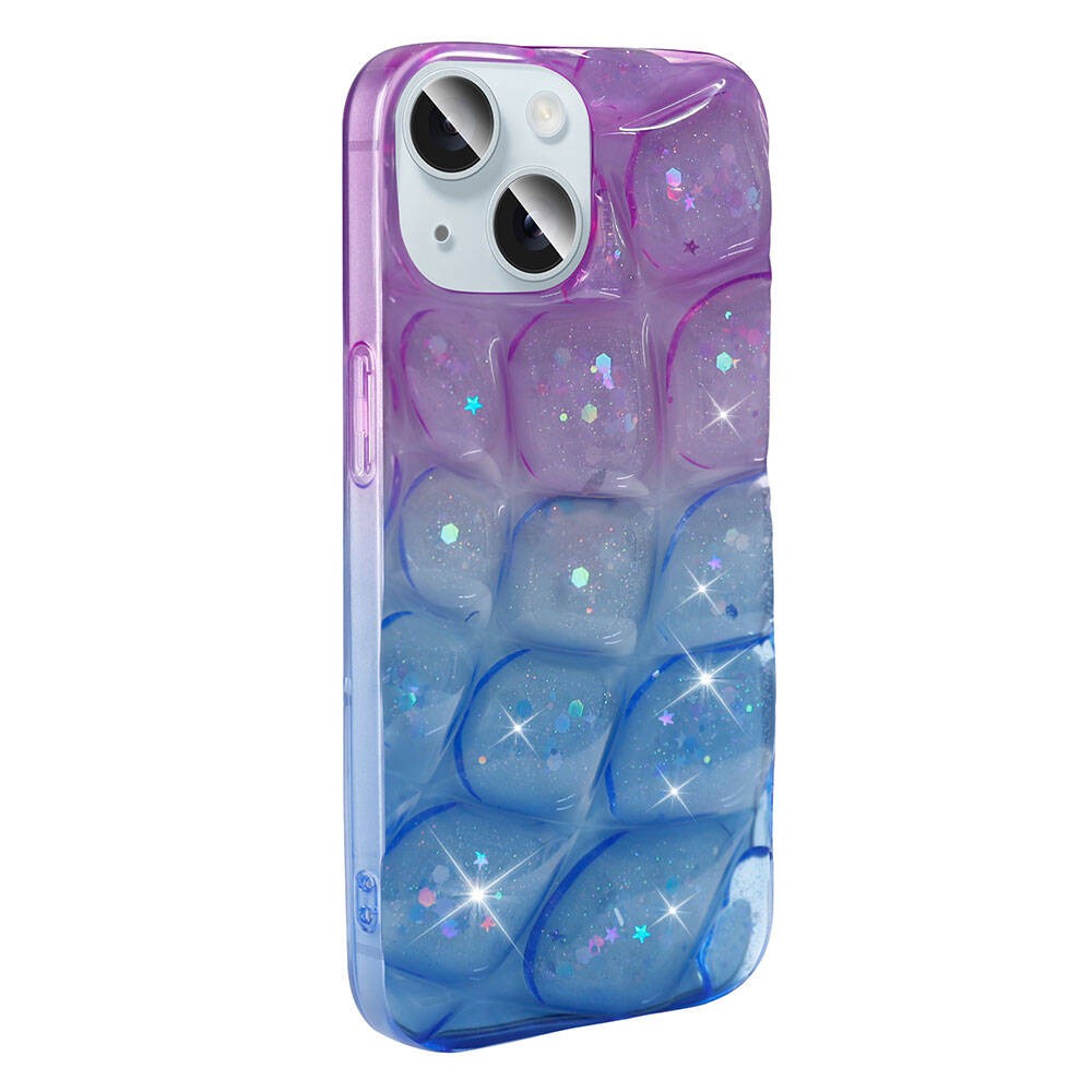 iPhone 15 Kılıf Simli 3D Desenli Hacar