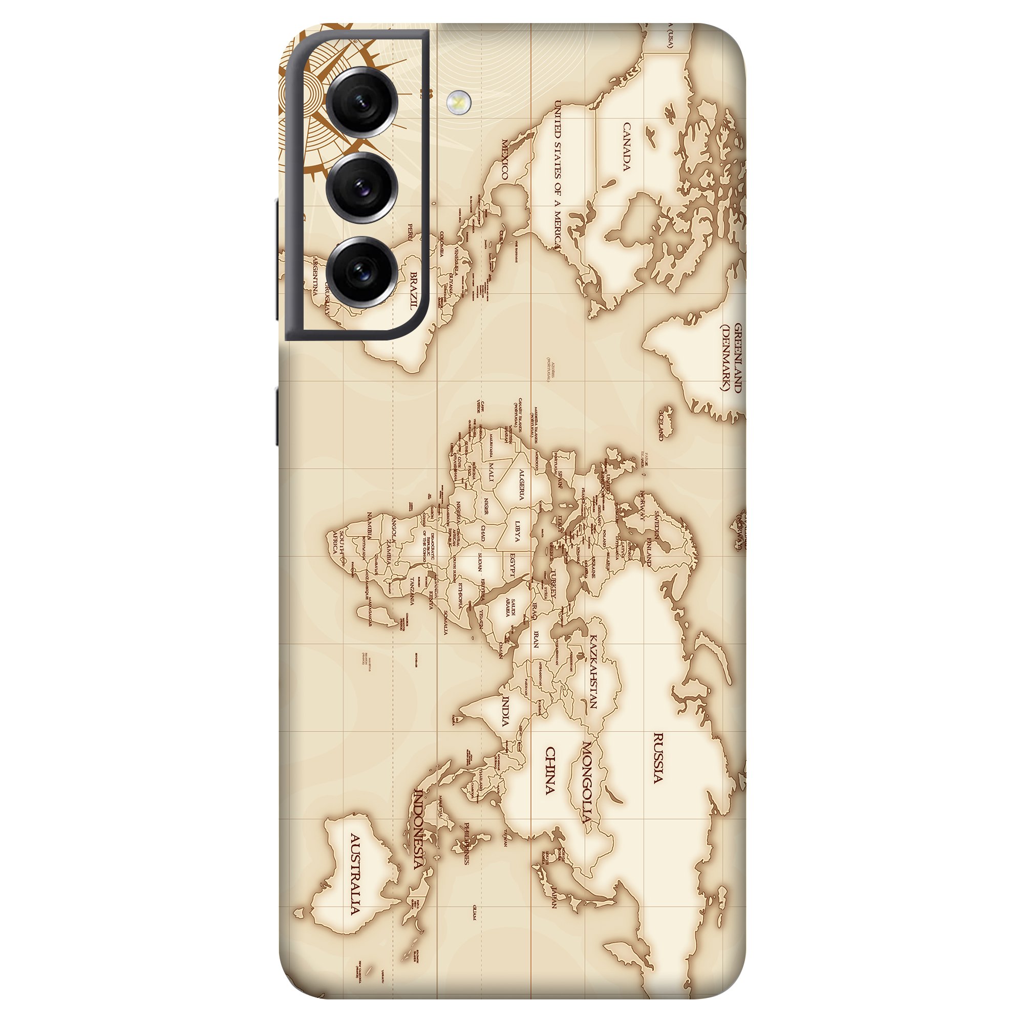 Samsung S21 FE Kaplama Retro Atlas