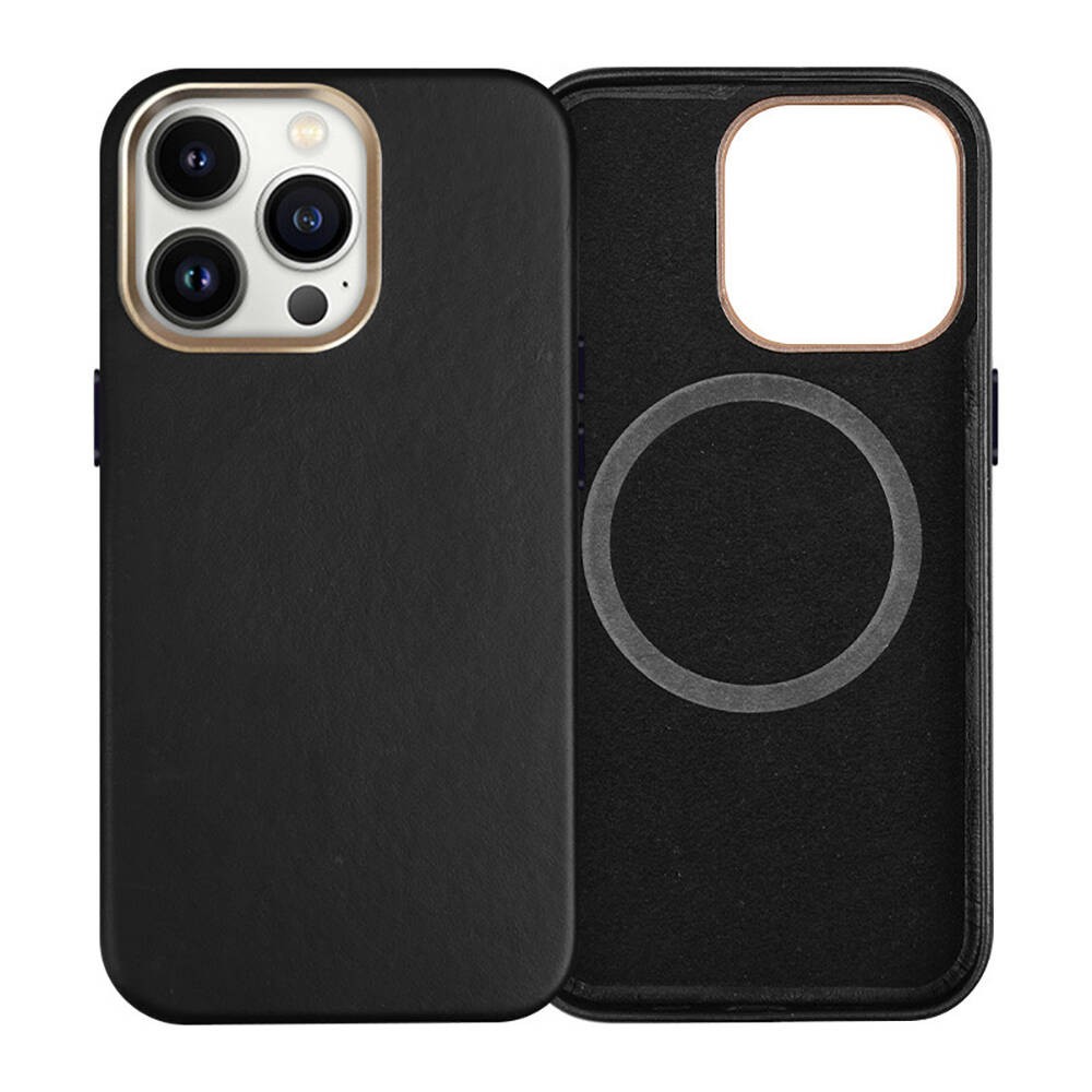iPhone 15 Pro Max Kılıf M-safe Şarj Özellikli PU Deri Adora