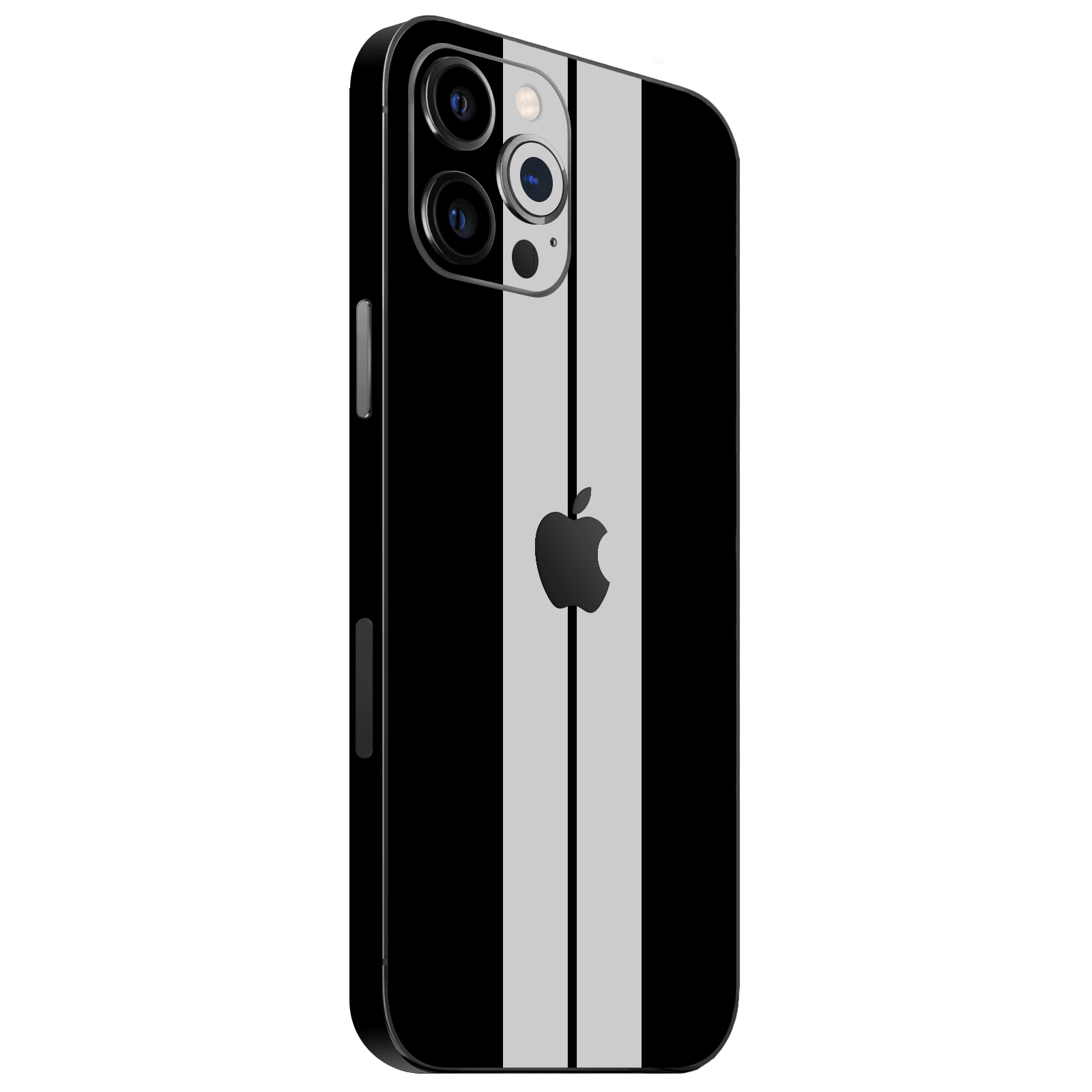 iPhone Kaplama Siyah Çift Beyaz Şerit