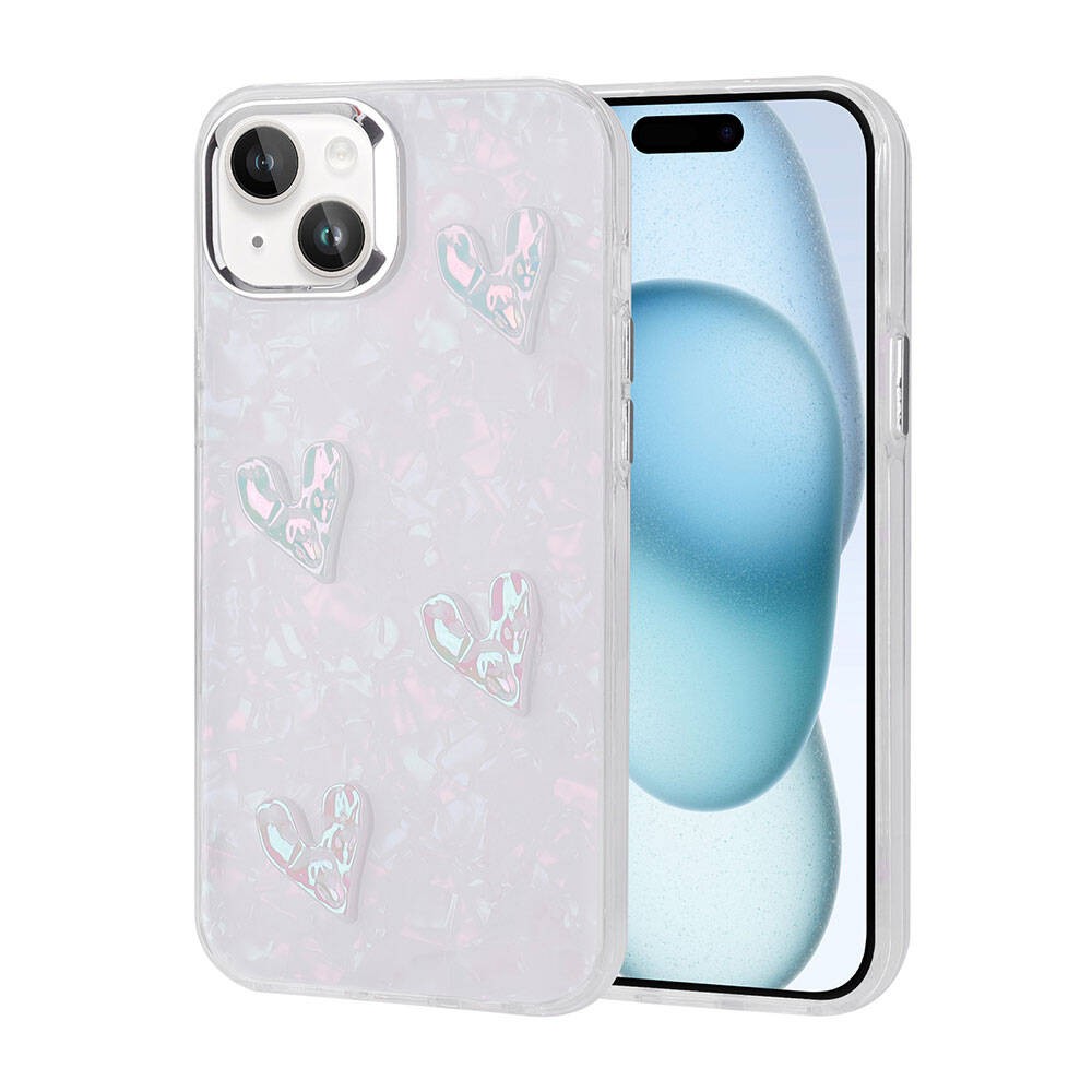 iPhone 14 Kılıf Kabartma Figürlü Parlak Eralli Silikon