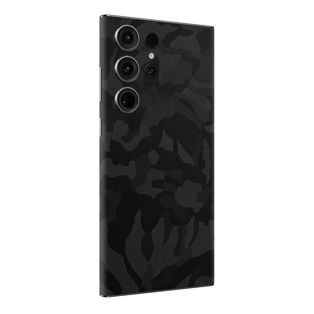 Samsung S24 Ultra Kaplama Siyah Kamuflaj