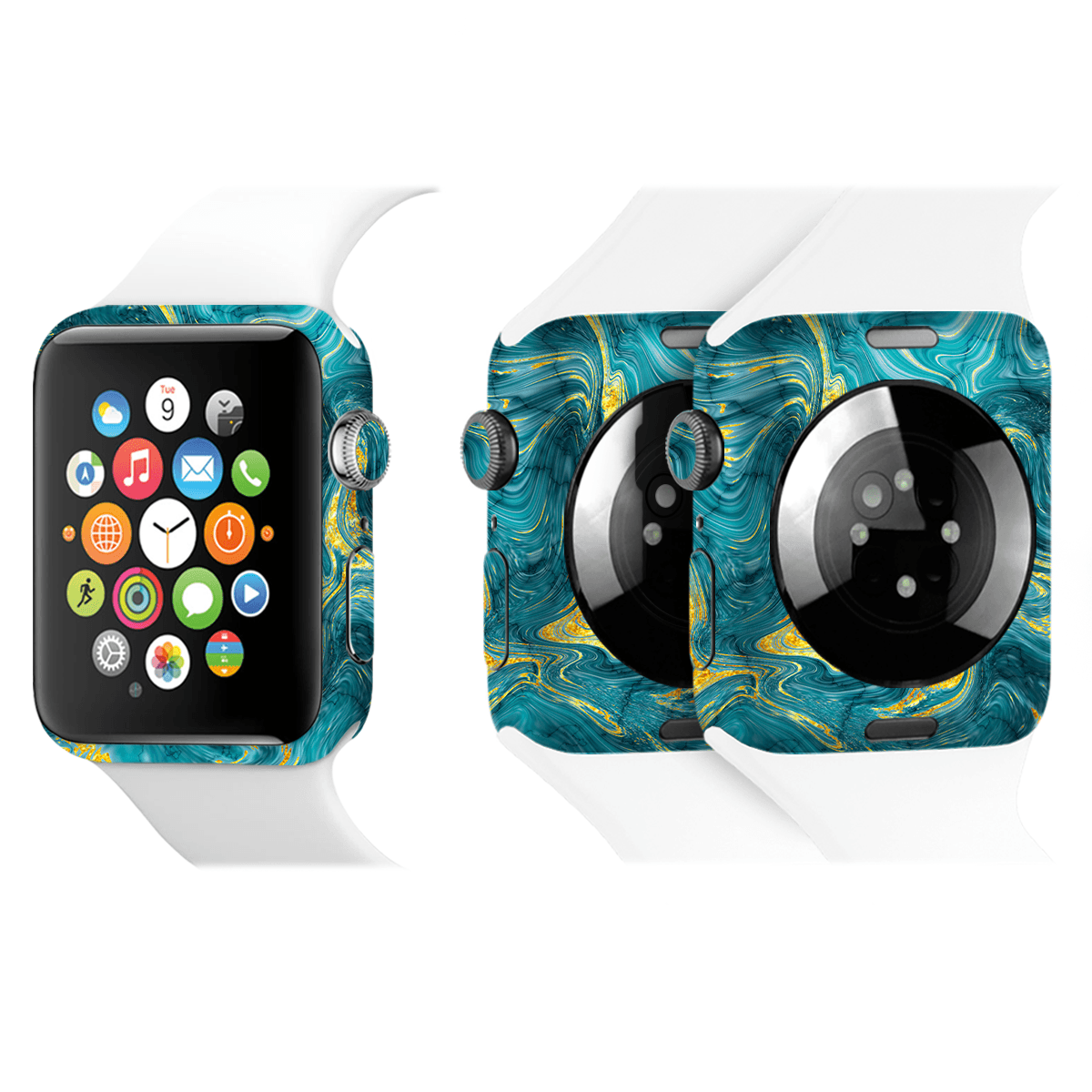 Apple Watch Skin Mystic Turquoise Wave