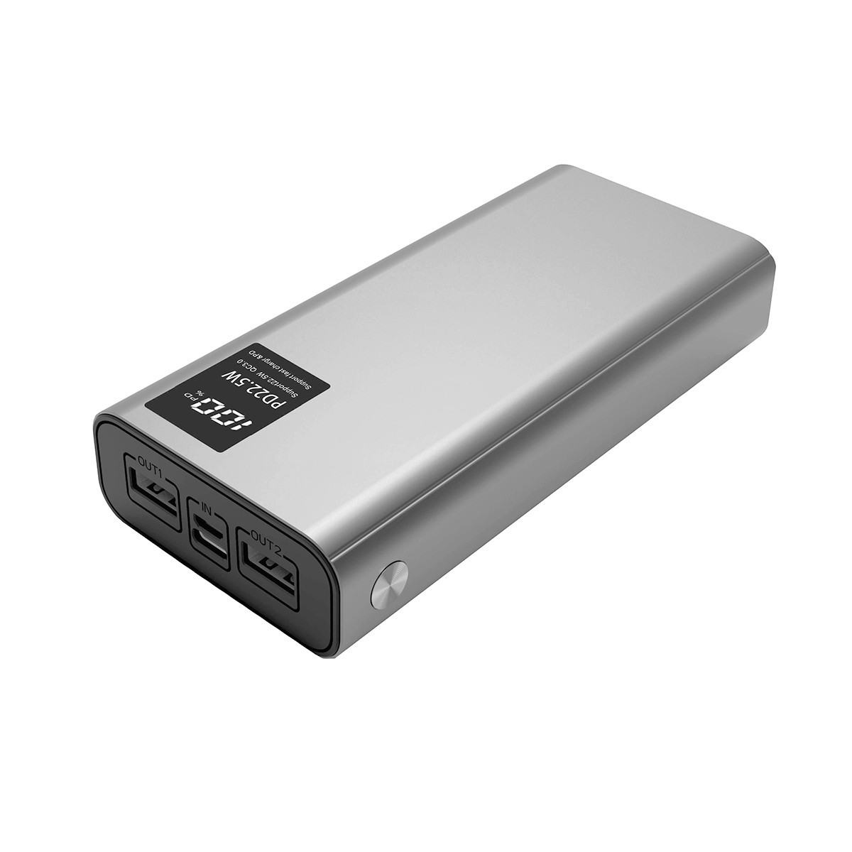B-20 QC 3.0 Hızlı Şarj Özellikli 22.5W Led Göstergeli Taşınabilir Powerbank 20000 mAh