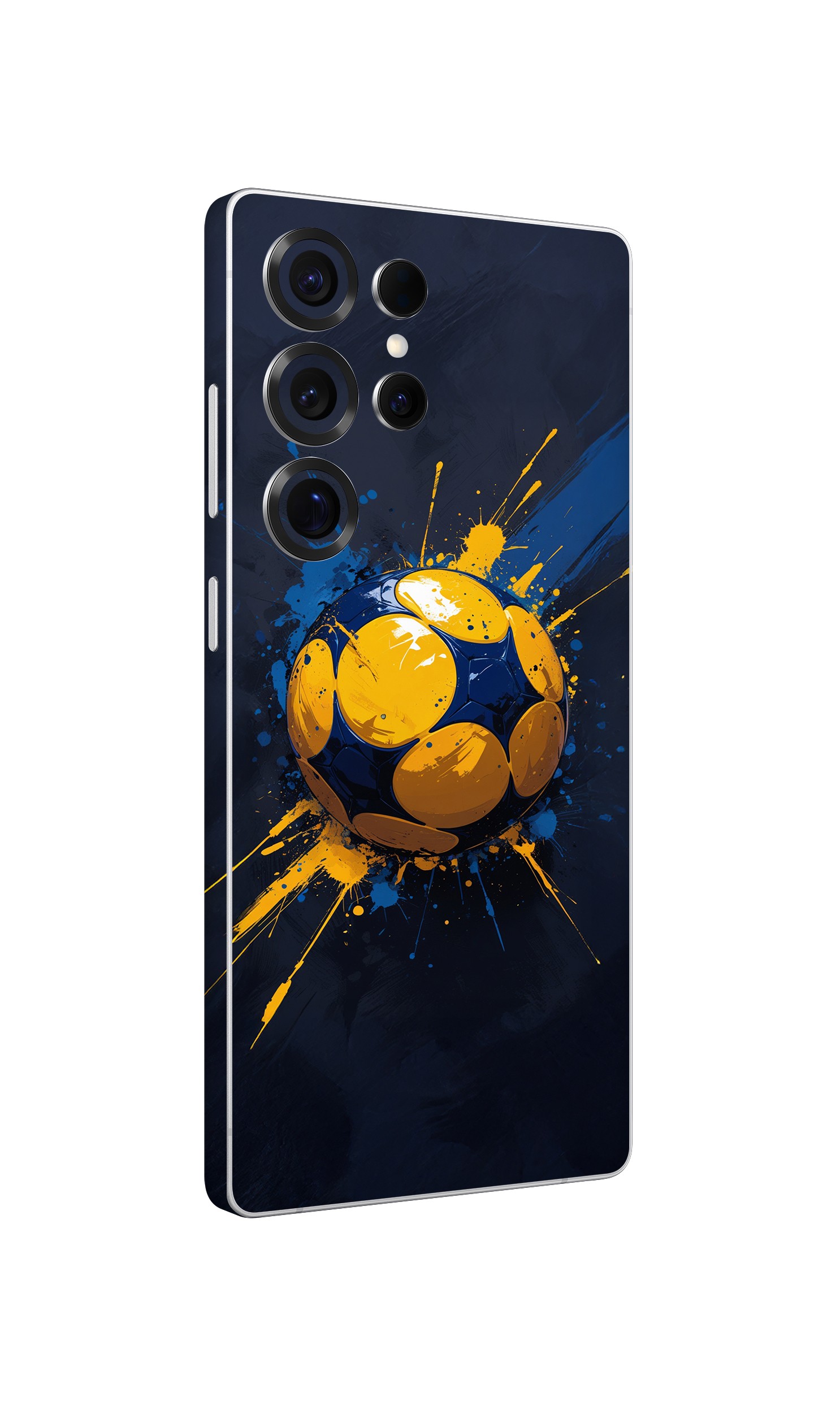 Samsung S25 Ultra Kaplama Sarı Lacivert Top