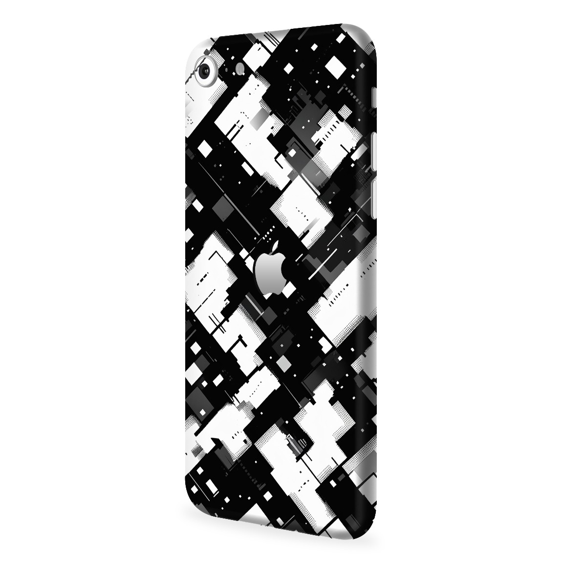 iPhone SE 2020 / 2022 Kaplama Siyah Beyaz Pixel