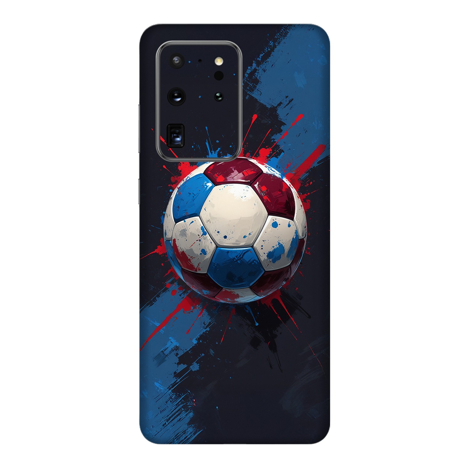 Samsung S20 Ultra Kaplama Bordo Mavi Top