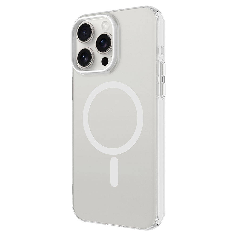 iPhone 15 Pro Kılıf M-safe Şarj Özellikli Buzlu Transparan C-Pro Sert