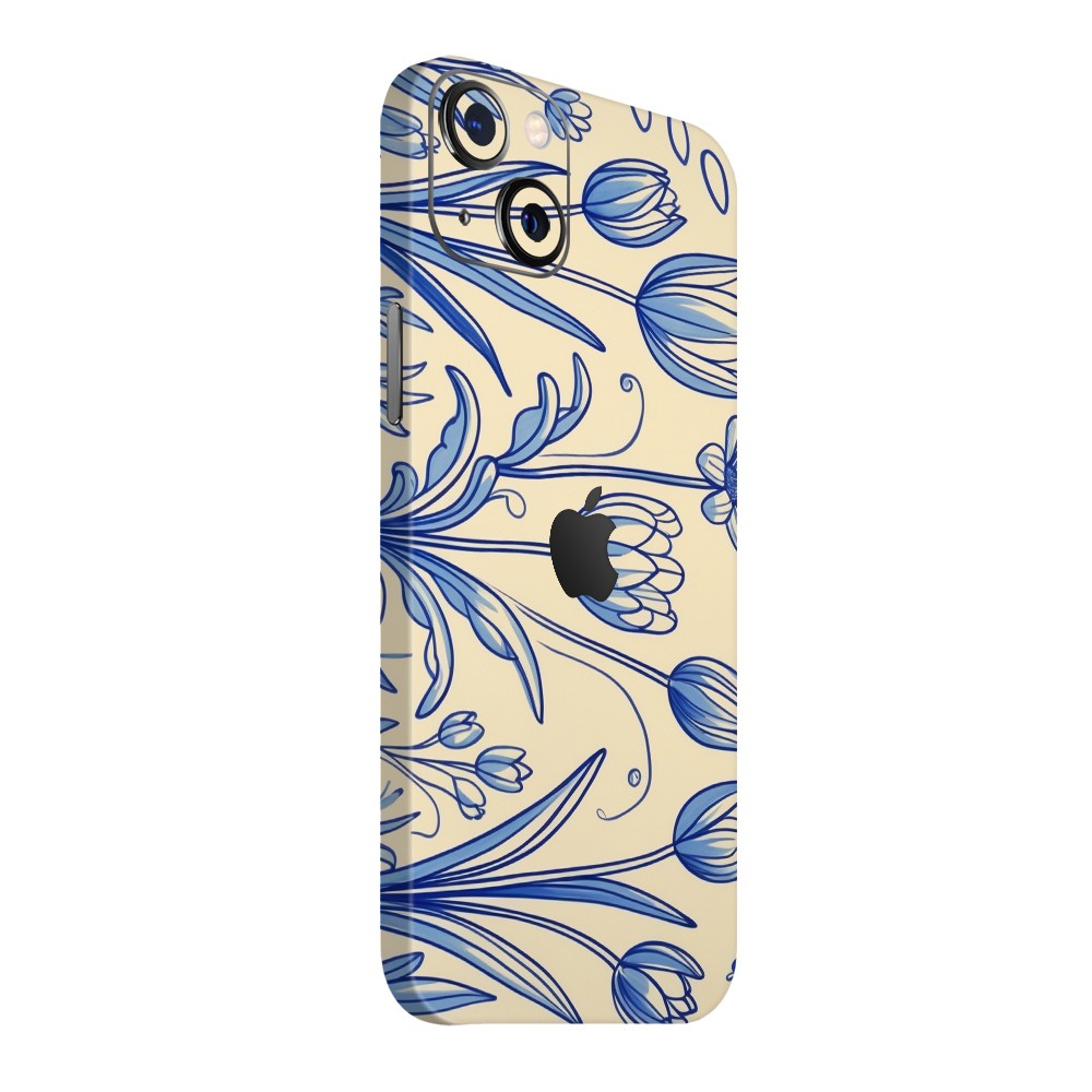 iPhone 15 Kaplama Porselen Çiçekler