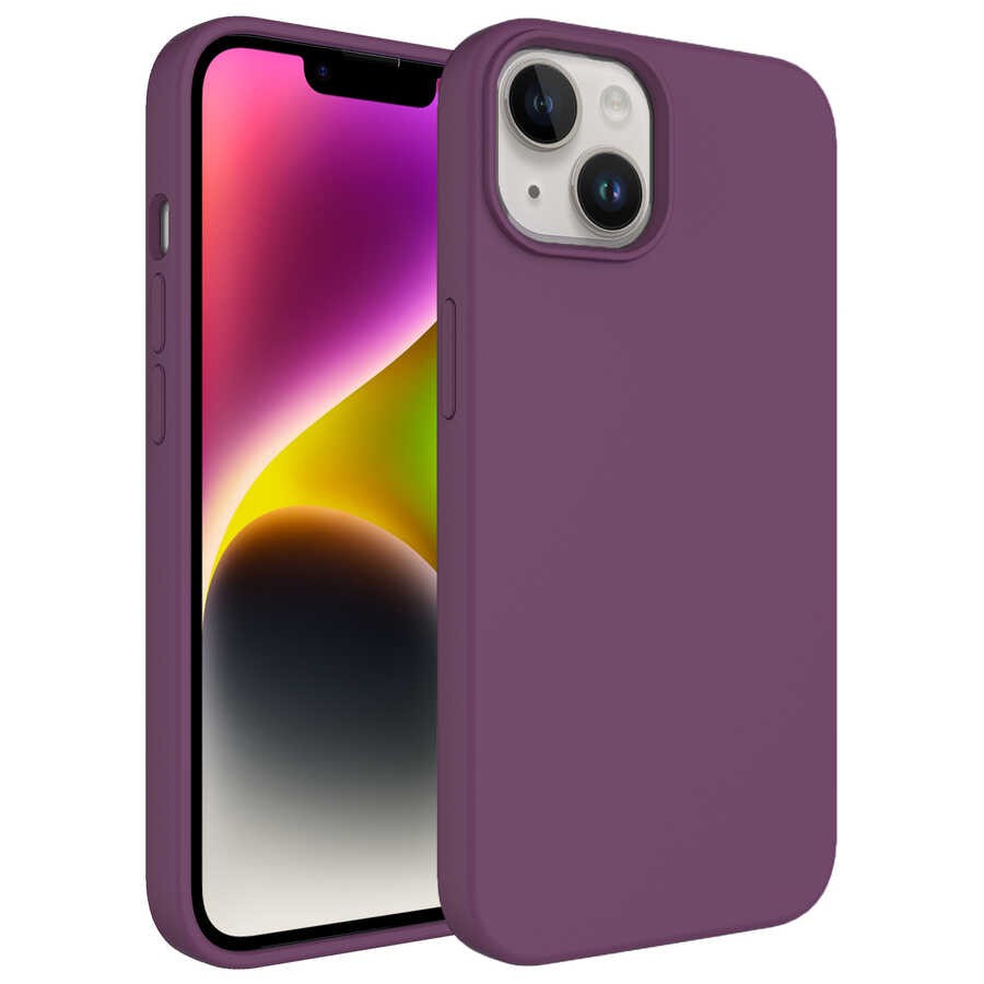 iPhone 14 Kılıf Sıvı Teknolojili Silinebilir Sert Kivi
