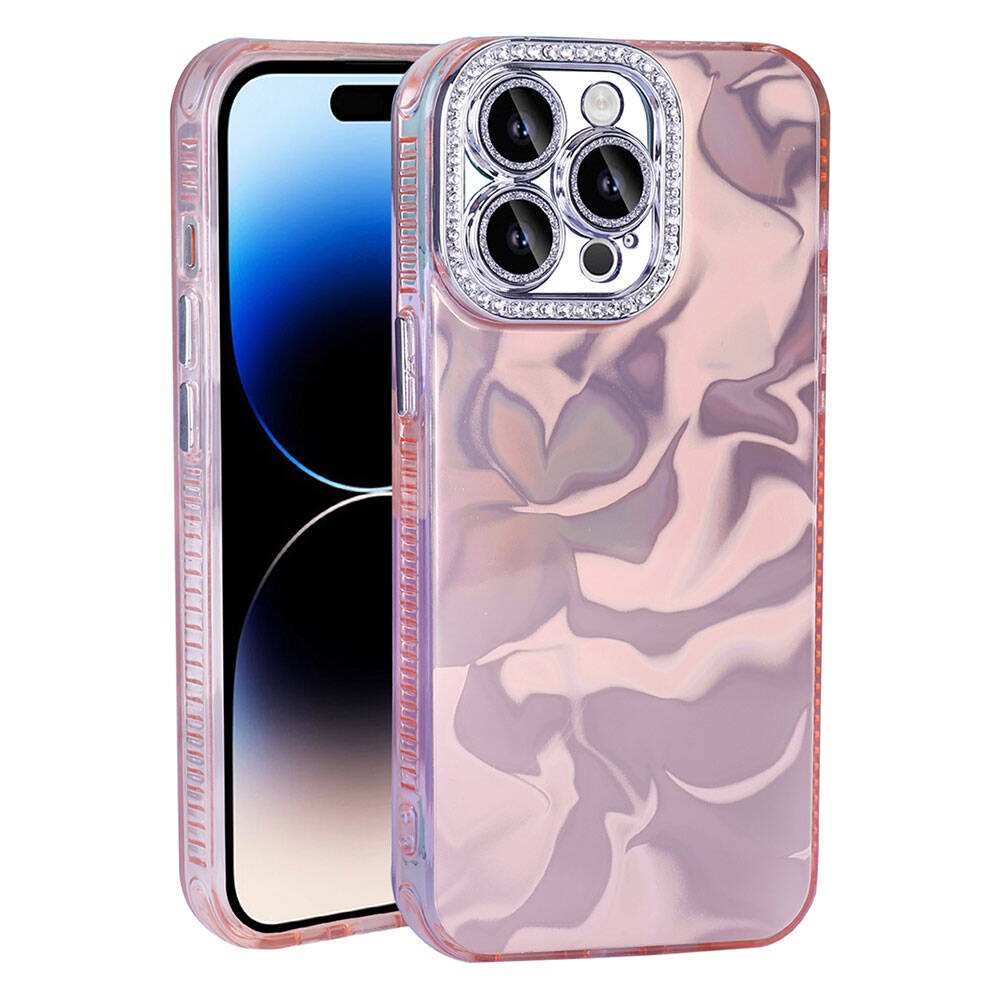 iPhone 14 Pro Kılıf Airbagli Parlak Taş Detay Tasarımlı Esila