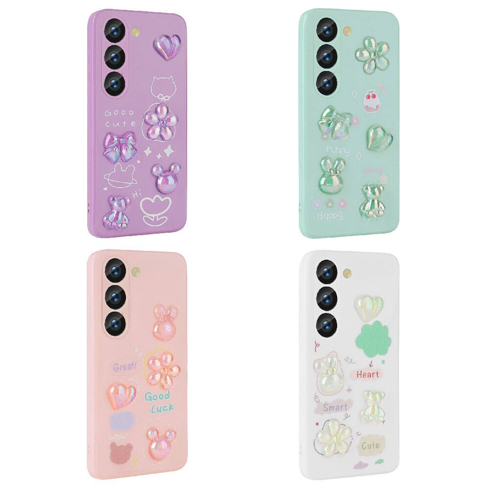 Galaxy S23 Kılıf Kabartma Figürlü Parlak Toys Silikon