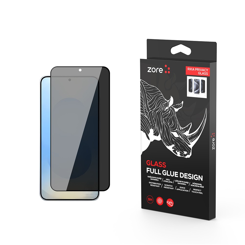 Galaxy S25 Rika Premium Privacy Temperli Cam Ekran Koruyucu