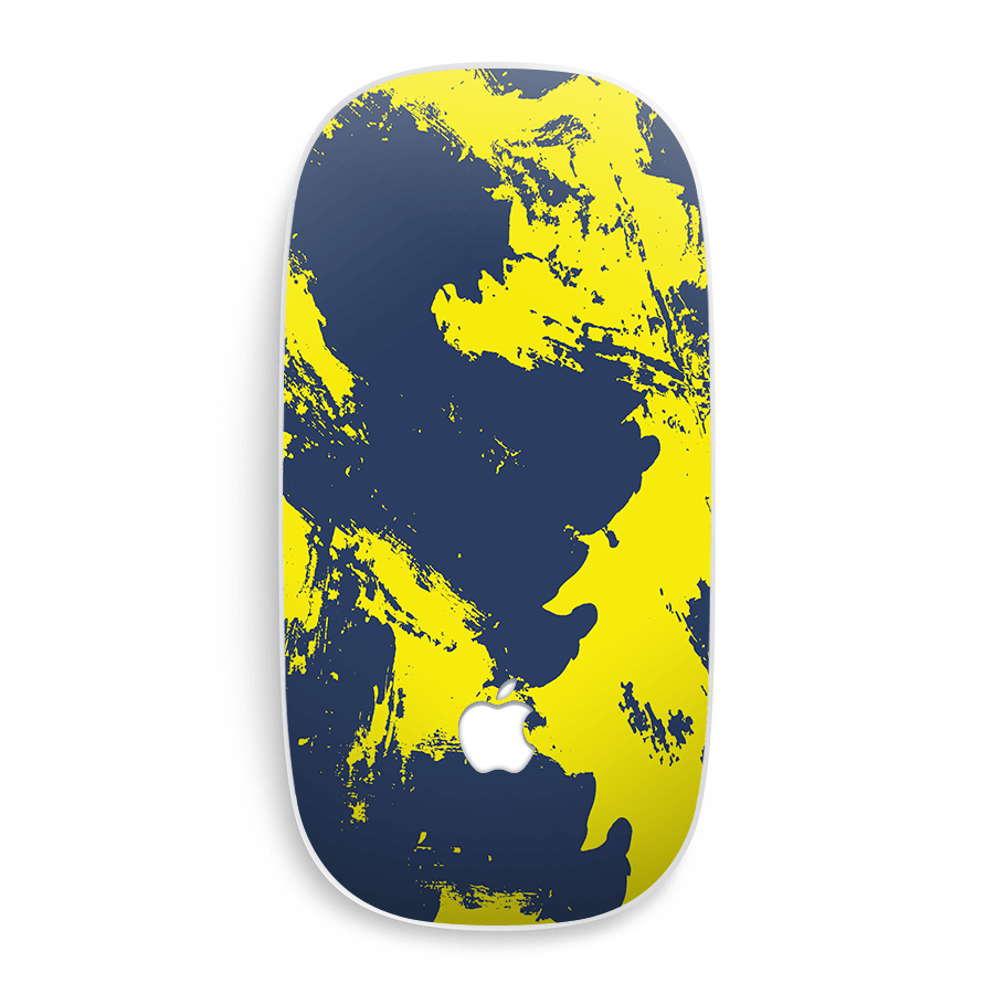 Apple Magic Mouse 1/2 Skin Yellow Navy Blue