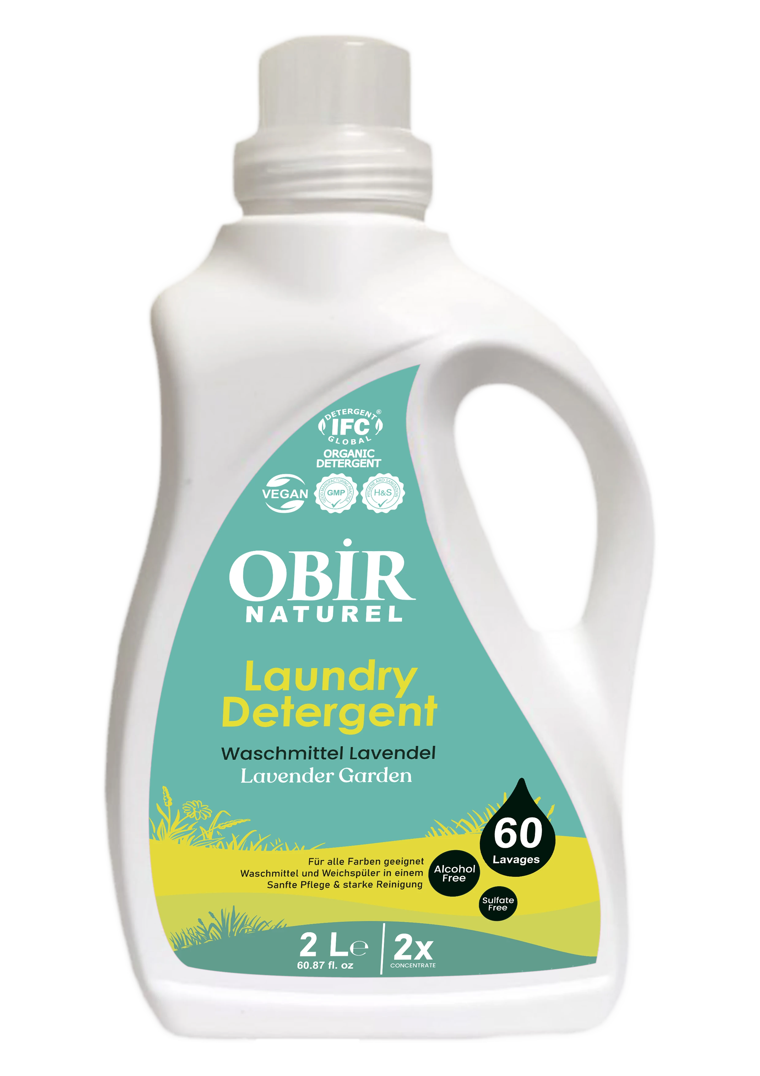 Obir Naturel Flüssigwaschmittel – 2000 ML | Kraftvolle & Sanfte Reinigung für Ihre Wäsche