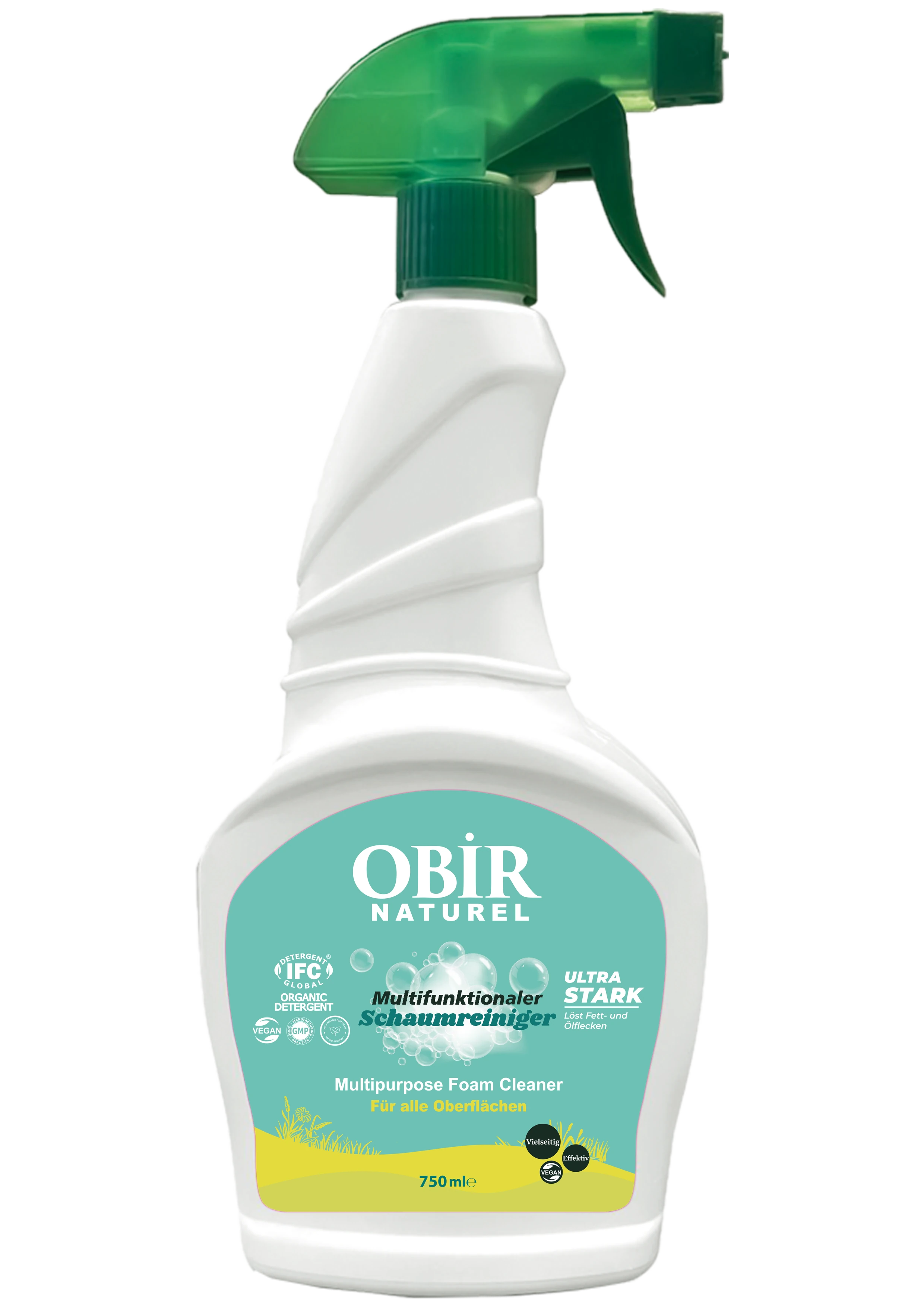 Obir Naturel Schaumreiniger – 750 ml | Kraftvolle Reinigung für Küche & Bad