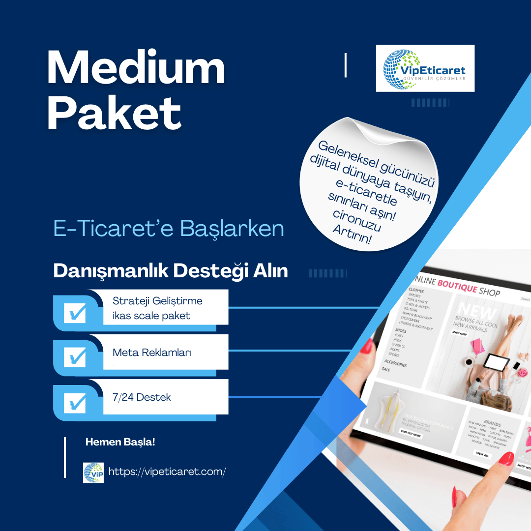 E-Ticaret Danışmanlık Medium Paket Aylık Fiyat, Yıllık Ödemede main variant image