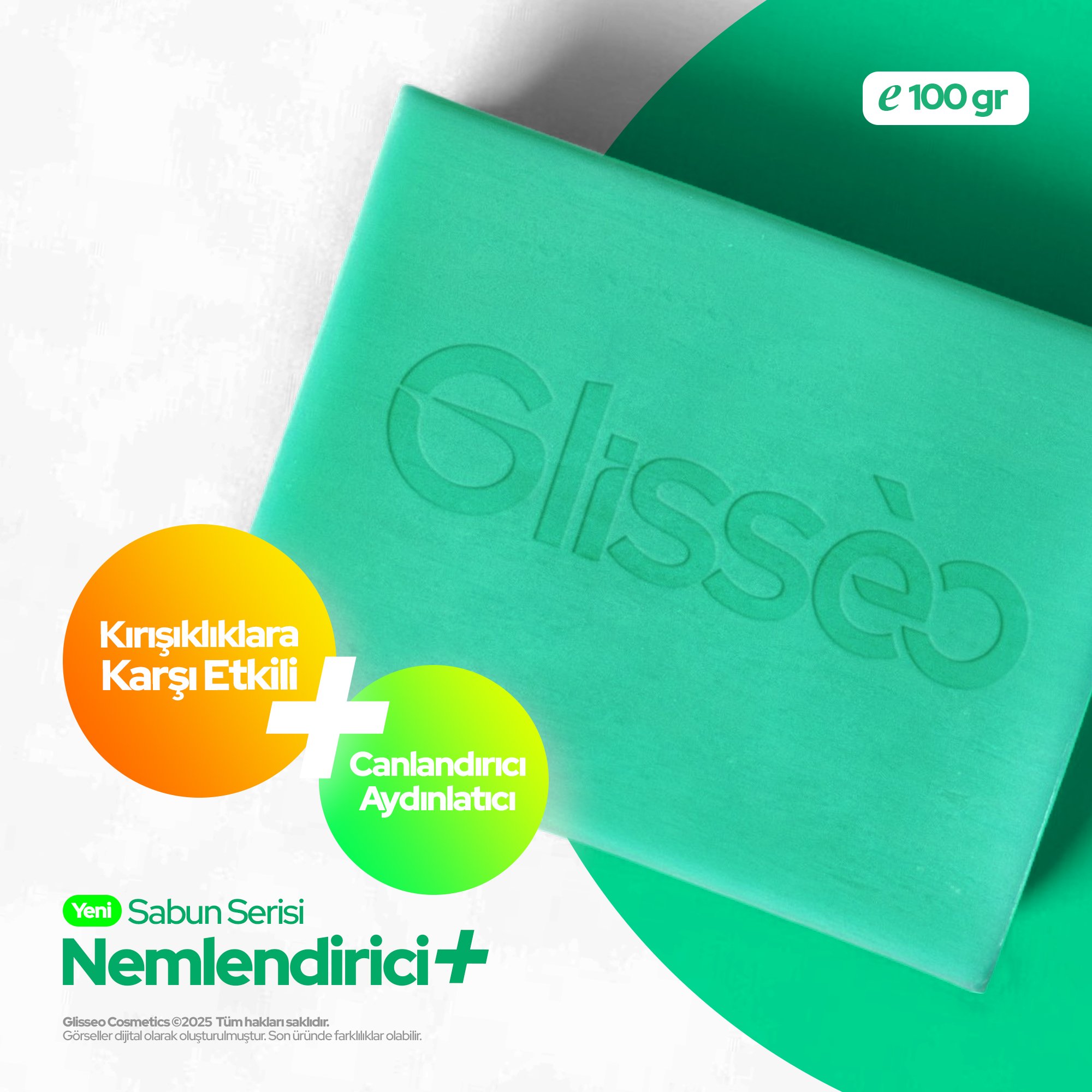 Glisseo - Nemlendirici+ Bakuchiol ve Niacinamide Katkılı Yüz Bakım Sabunu - Kırışıklık Karşıtı ve Canlandırıcı Etki - 100GR