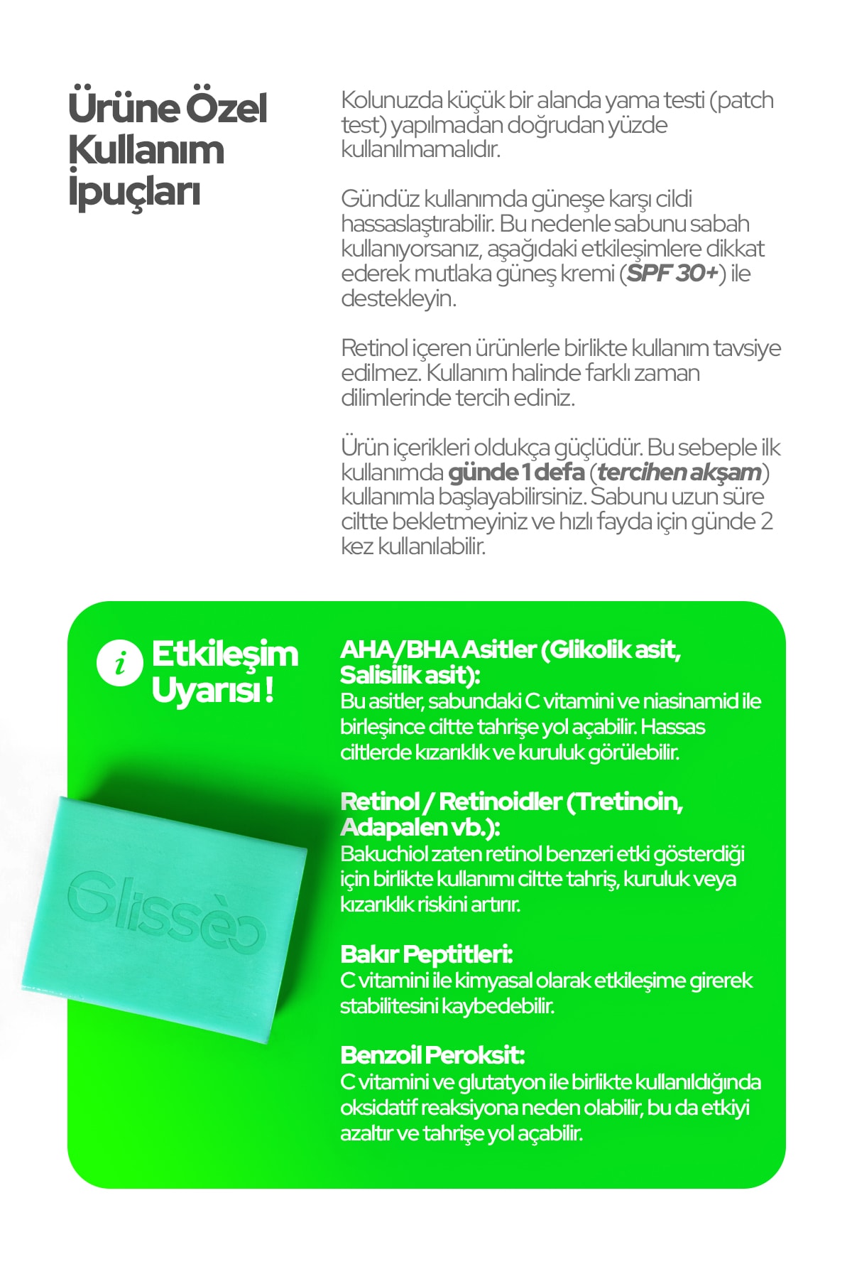 Glisseo - Bakuchiol & Niacinamide Katkılı Derin Nemlendirme Ve Canlandırma Yüz Bakım Sabunu 100gr