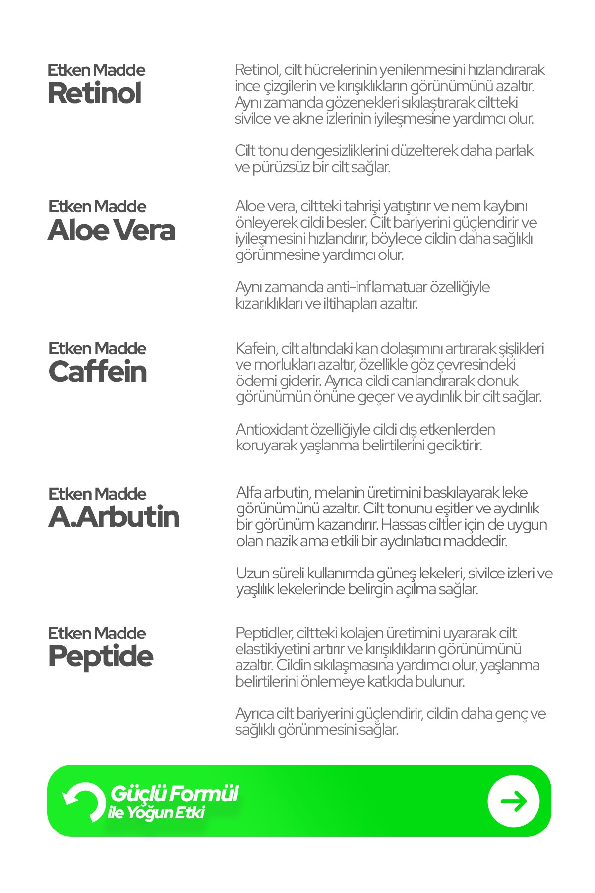 Eyecontour %5 Peptid %1 Retinol Koyu Halka, Şişlik Ve Kırışıklık Karşıtı Spf30 Göz Kremi 50 Ml