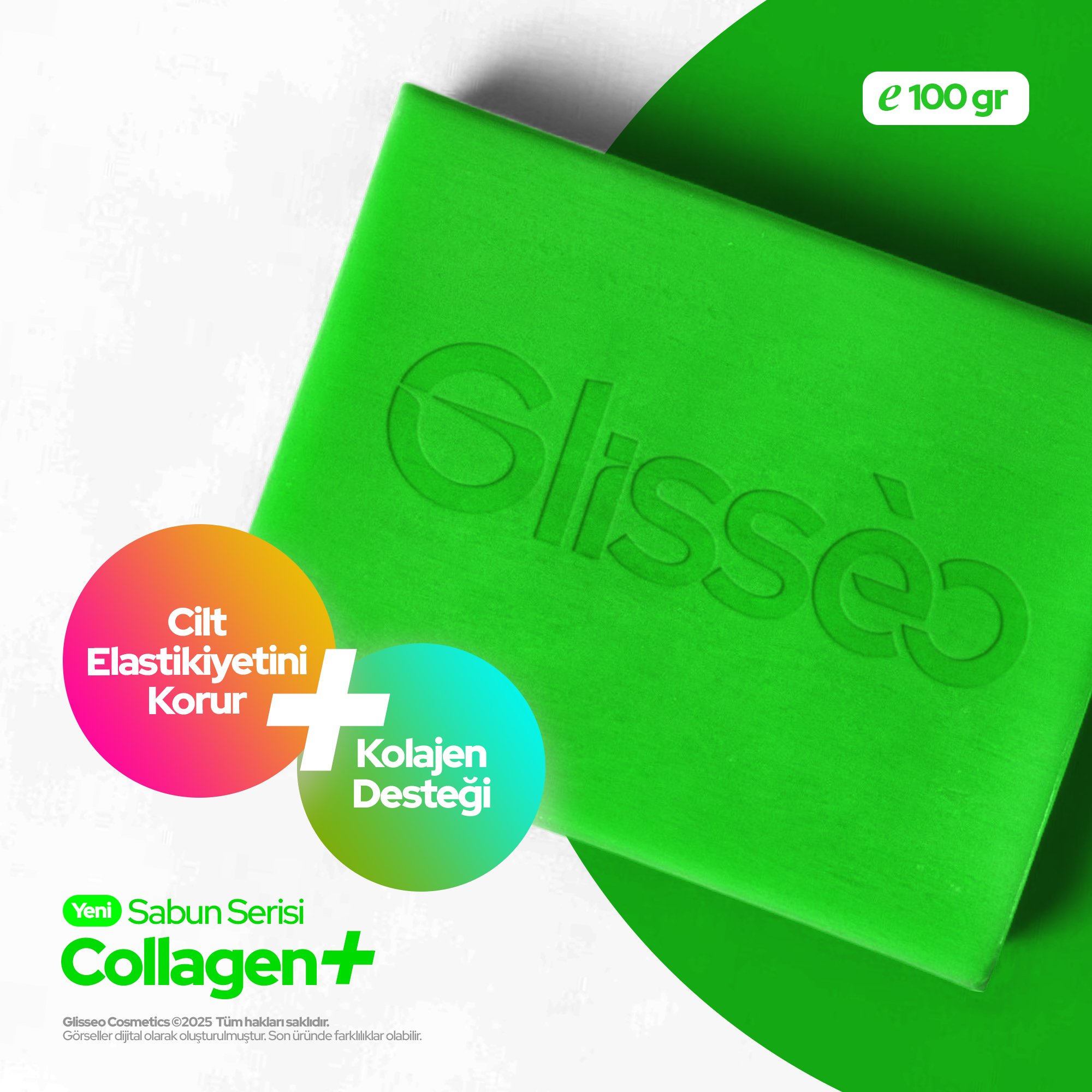 Glisseo Collagen+ Ceramide ve Macadamia Katkılı Yüz Bakım Sabunu Kolajen ile Yenilenme Etkisi 100GR