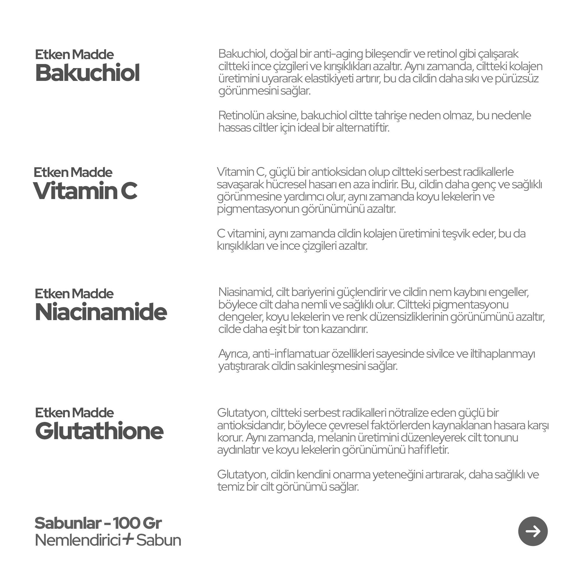Glisseo - Nemlendirici+ Bakuchiol ve Niacinamide Katkılı Yüz Bakım Sabunu - Kırışıklık Karşıtı ve Canlandırıcı Etki - 100GR