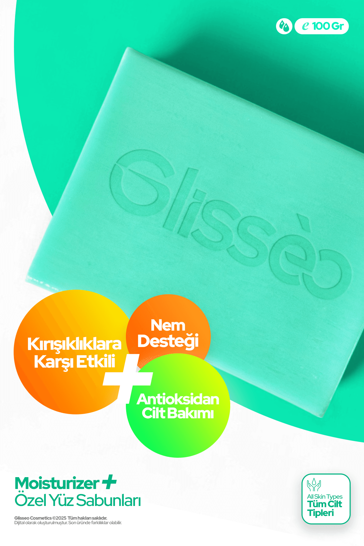 Glisseo - Bakuchiol & Niacinamide Katkılı Derin Nemlendirme Ve Canlandırma Yüz Bakım Sabunu 100gr