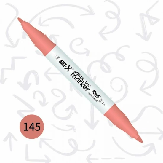 Rich Art-X Acrylic Duo Marker Çift Uçlu Su Bazlı Boyama Markörü No:145 Ten Rengi