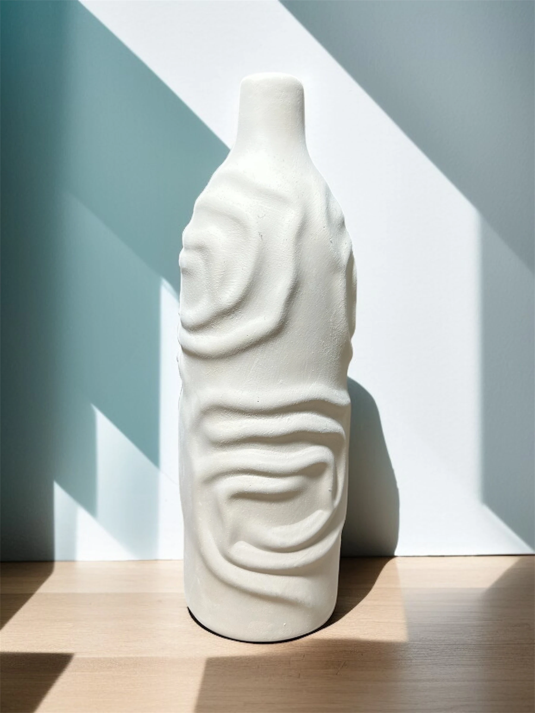 Ham Seramik Büyük Boy Dalgalı Şişe